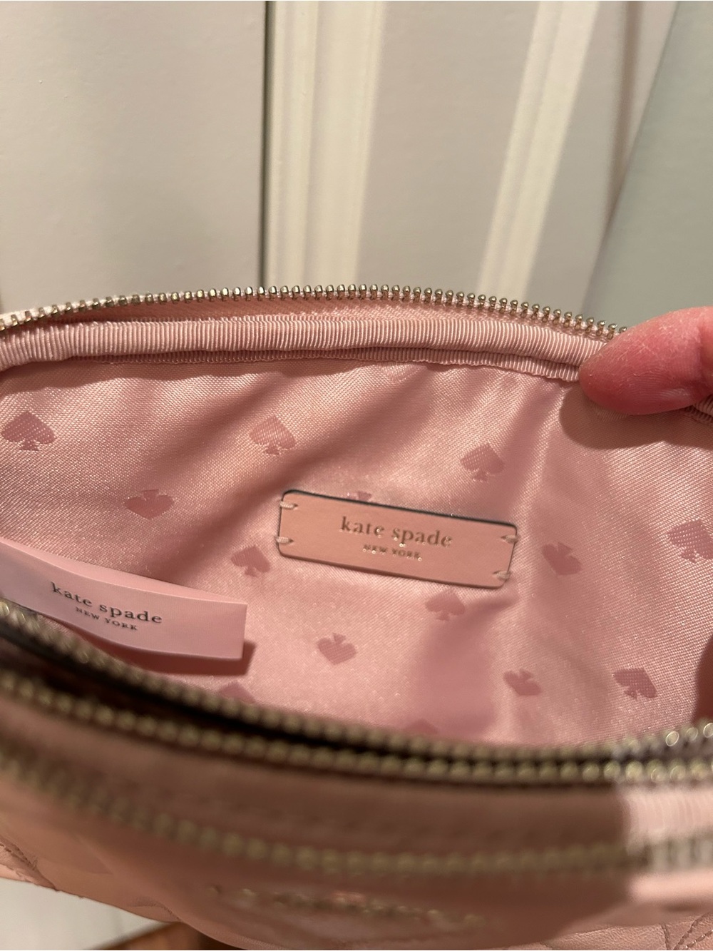 Kate Spade Quilted Pink Leather crossbody purse - Picture 6 of 7